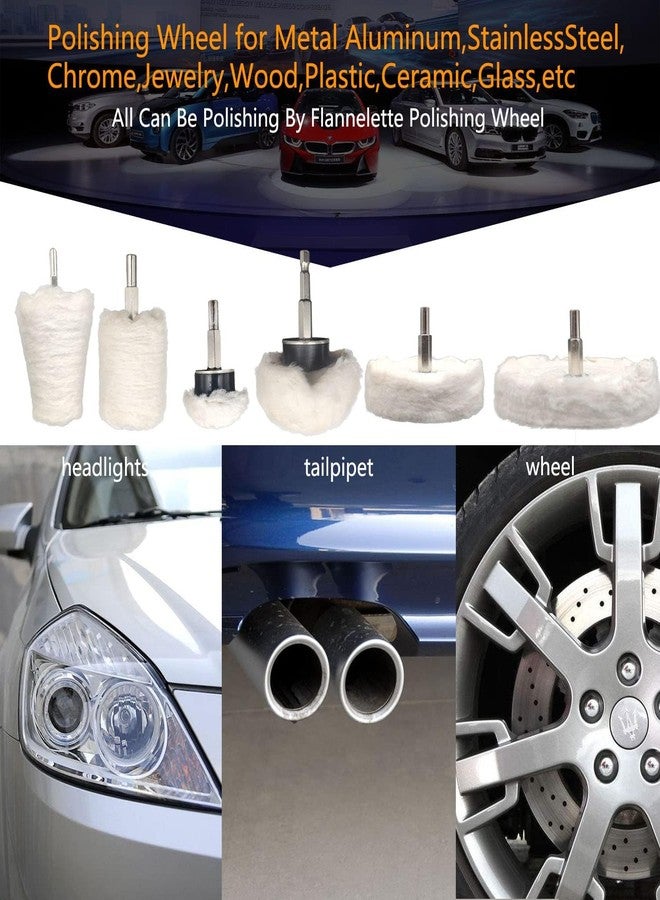 DIY Crafts 6 Drill Polishing Wheels and 3 Polishing Compounds, Multi-Specification Polishing Wheel Kit for Metal Stainless Steel Jewelry, Wood Ceramic Glass and Other Wheel Polishing Tools Pcs:- (9) - Image 2
